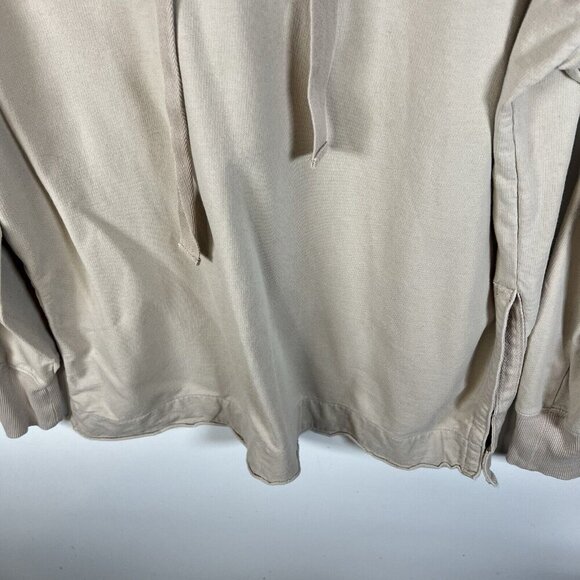 Aerie Oversized Hoodie Sweatshirt Tan Wide Drawstring Relaxed Fit Comfy Size S - Picture 4 of 8